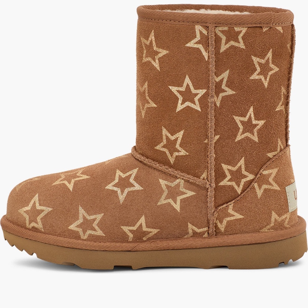 UGG Toddler Boots in Chestnut with Star Pattern
